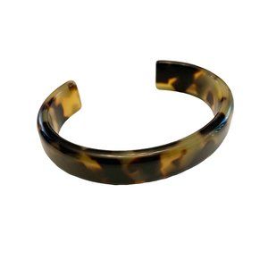 J CREW Acetate open cuff in tortoise shell S/M